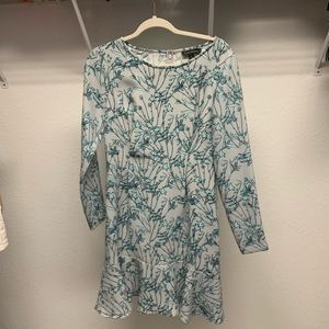 Banana Republic tailored waist ruffle dress